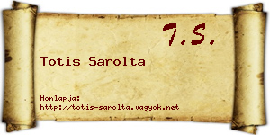 Totis Sarolta névjegykártya