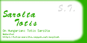 sarolta totis business card